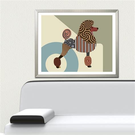 Poodle Art Print Dog Poster Pet Portrait Wall Decor