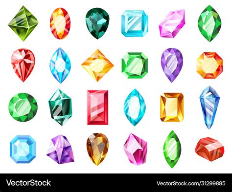 Crystal jewel gems diamond gem jewels Royalty Free Vector