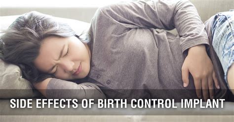 Side-effects of birth control implant