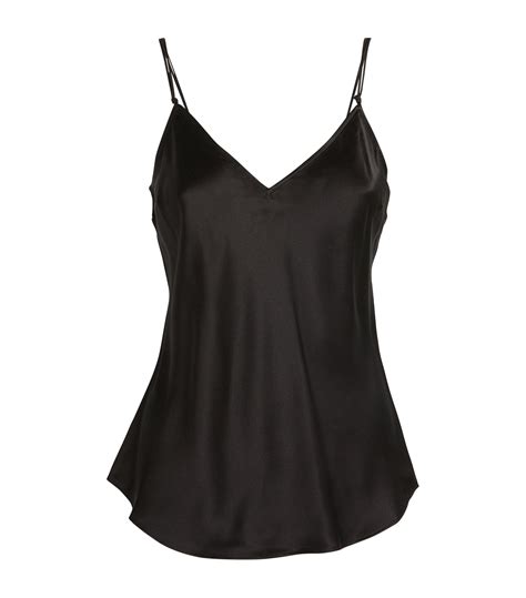 Womens Frame Black Silk V Neck Cami Top Harrods Uk