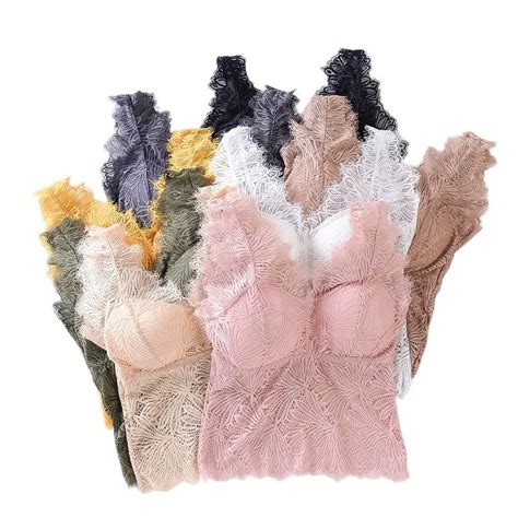 V Neck Tops Women Lace Crop Top Female Sexy Lingerie Underwear V Back Cropped Tops Fashion