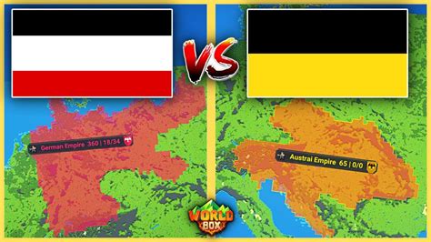 Worldbox Timelapse German Empire Vs Austria Empire Youtube