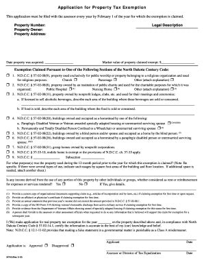 Application For Property Tax Exemption Application For Property Tax