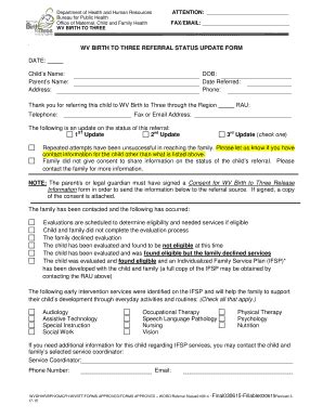 Fillable Online Wvdhhr Referral Status Update Form Fax Email Print