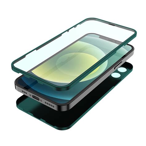 360 Full Body Protection Case Combined Tempered Glass With Camera