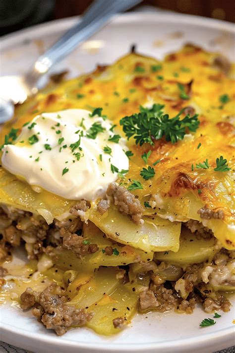 Beef and Potato Bake Casserole - An Organized Chaos