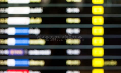 Blurred Background of Display Schedule Board in an Airport with Stock Photo - Image of blurred ...