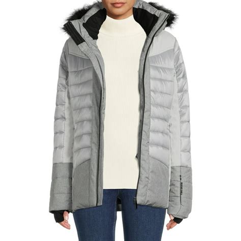 Avalanche Women's Hooded Mixed Media Ski Jacket - Walmart.com