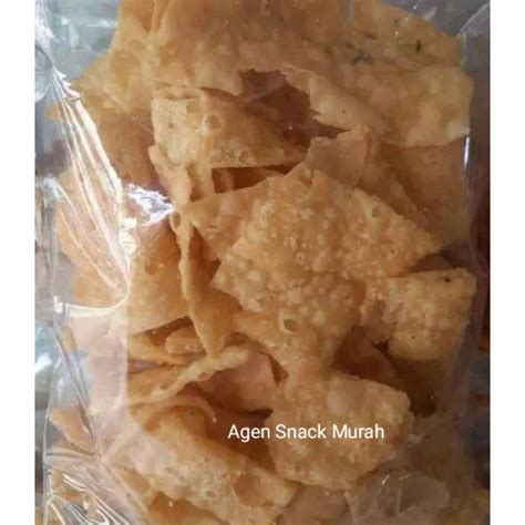 Jual Kripik Pangsit Bawang Kg Keripik Pangsit Renyah Gurih Camilan