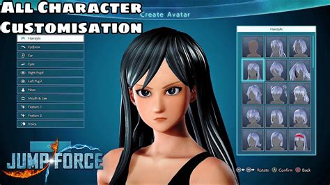 Jump Force All Custom Character Customisation Male And Female Full