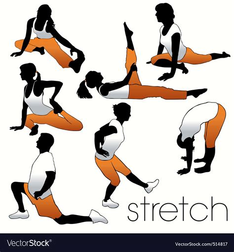 Stretching People Royalty Free Vector Image VectorStock