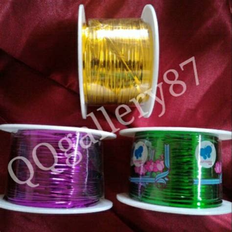 Jual Kawat Metalik Twist Kawat Souvenir Per Roll Warna Warni Shopee