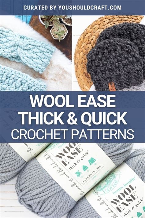 Best Free Wool Ease Thick and Quick Crochet Patterns - You Should Craft