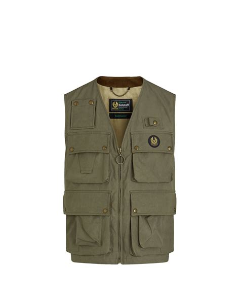 Belstaff Castmaster Gilet Man Sage Green Gotlands Fashion