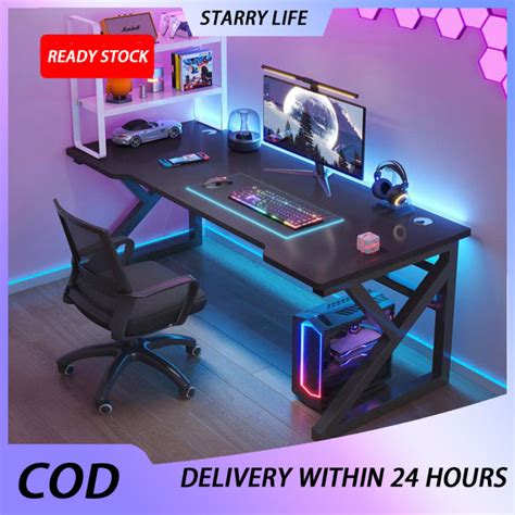 In stock Gaming table 100/120cm computer desk gaming desk table for computer study table COD ...