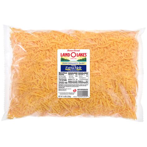 Land O Lakes Extra Melt Shredded American Cheese Yellow Land O