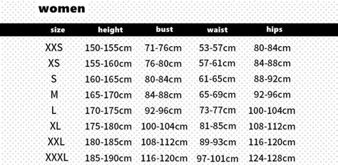 women's shoes size chart