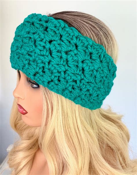 Crochet Ear Warmer ~ Emerald