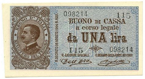 Lira Buono Di Cassa Effige Vittorio Emanuele Iii Sup