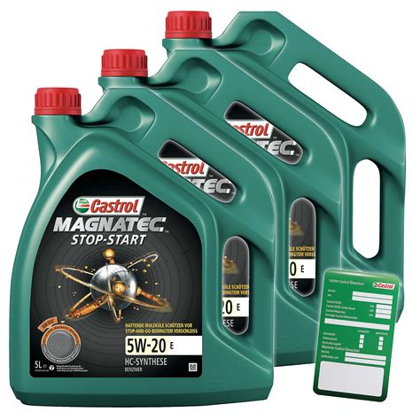 3x 5 L 15 LITER CASTROL MAGNATEC STOP START 5W 20 E MOTOR ÖL MOTOREN