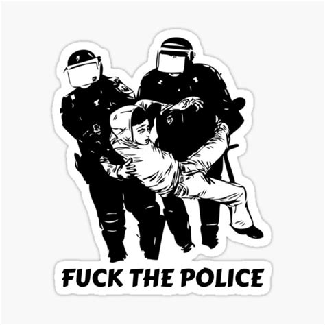Fuck The Police Anarchy Political Revolution Sticker By Untagged Shop Redbubble