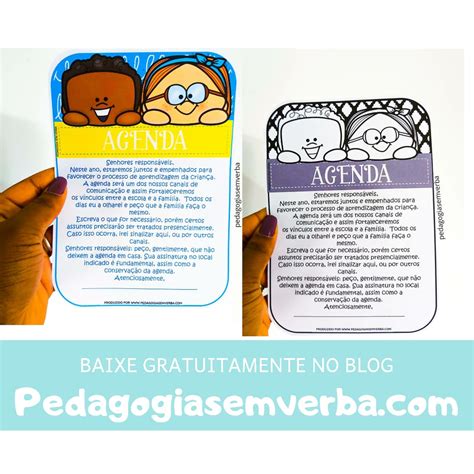 Bilhete Agenda Educação Infantil - BILHETE PARA AGENDA NA EDUCAÇÃO INFANTIL - Pedagogia sem Verba
