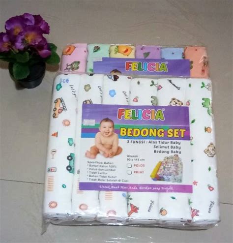 Jual Termurah Kain Bedong Bayi Felicia Bedong Bayi Set Print Karakter