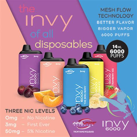 Innevape Invy 6000 14ml 6000 Puffs 650mah Prefilled Nicotine Salt