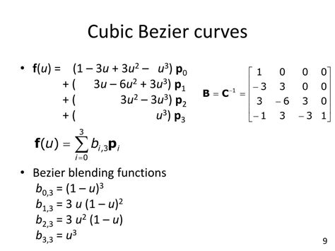 Ppt Splines Iii Bézier Curves Powerpoint Presentation Free Download Id 2576481