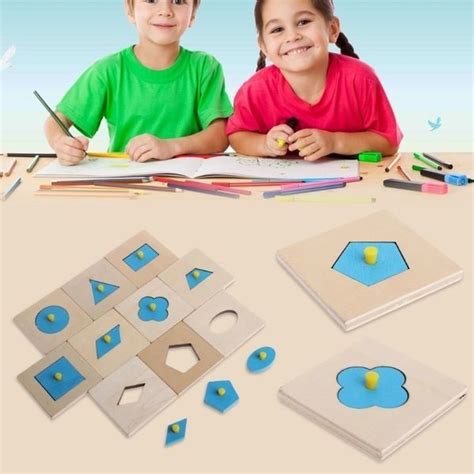 Puzzles formes géométriques jouet sens de lobservation Montessori