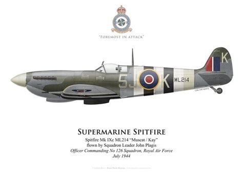 RAF Spitfire Mk IXc ML214 S L John Plagis OC No 126 Squadron Juin