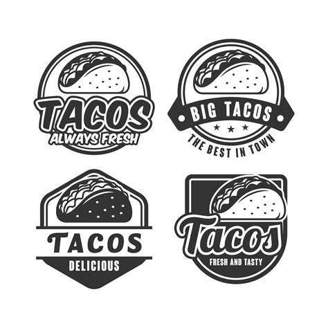 Tacos Template Design Logo Collection Vector Art At Vecteezy