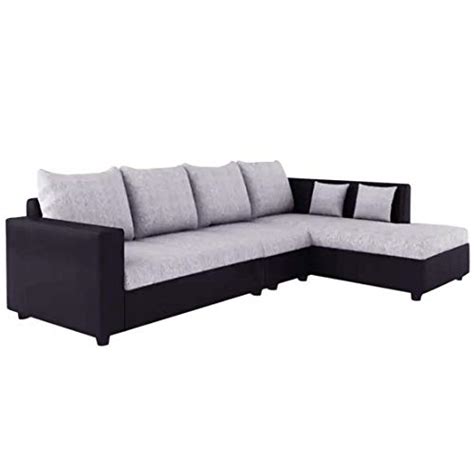 Furny Rhs Seater Clarice L Shape Sofa Set With Polyester Fabric