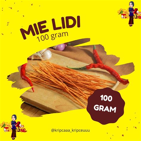 Jual MIE LIDI 100gram LIDI LIDIAN JAJANAN JADUL Shopee Indonesia