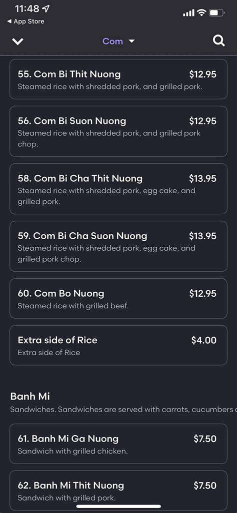 Menu At Phở 99 Vietnamese Restaurant Riverside