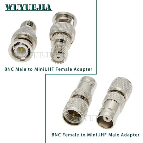 1pcs Sl16 Mini Uhf S0239 Pl259 To Bnc Male Plugandfemale Jack Straight Connector Mini Uhf To Bnc