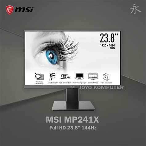 Jual Msi Pro Mp X Eye Care Hz Full Hd P Monitor