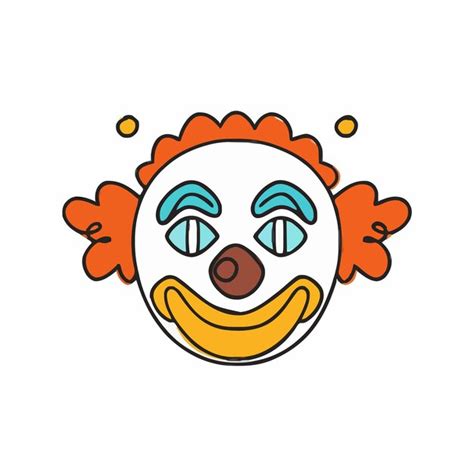 Premium Vector | A drawing of a clown with eyes and eyes