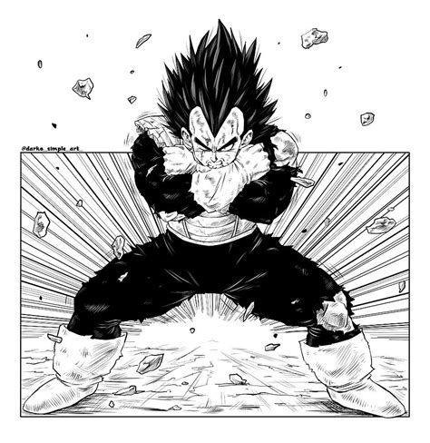 Majin Vegeta Black And White Enmemoirs