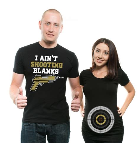 Pregnancy Announcement Couple Shirts Funny Maternity Tshirts Baby