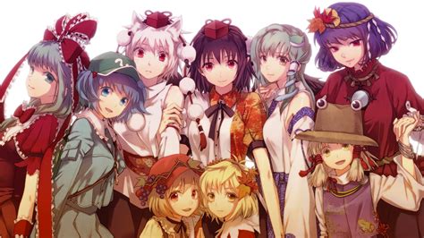 Touhou HD Wallpaper: Gathered Spirits of Gensokyo by ルリア