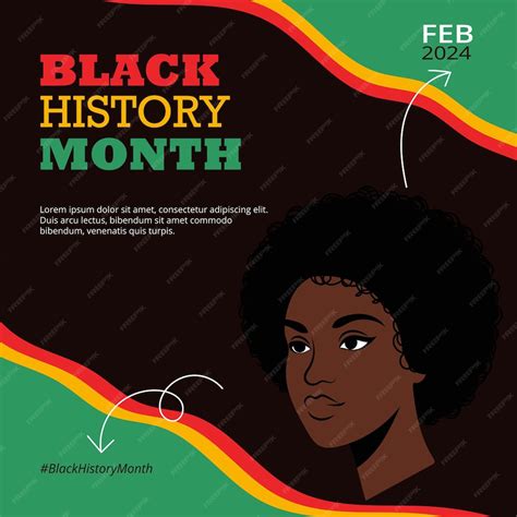 Premium Vector Black History Month Illustration Ig Post Template