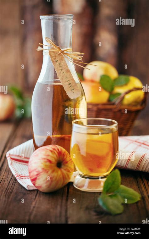 Homemade organic apple cider Stock Photo - Alamy