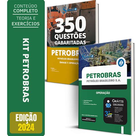 Kit Apostila Petrobras 2024 Operação Caderno de Testes Solução