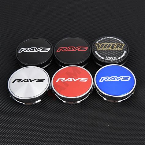 Pcs Wheel Cover Cap Mm Mm Rim Hub Cap Rays Volk Racing Logo