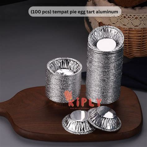 Jual Pcs Tempat Pie Egg Tart Aluminum Cetakan Pie Bunga Mini