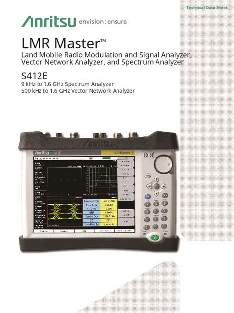 Lmr Master Tm Land Mobile Radio Modulation And Signal