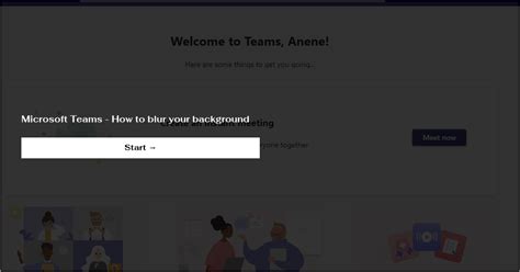 Microsoft Teams - How to blur your background