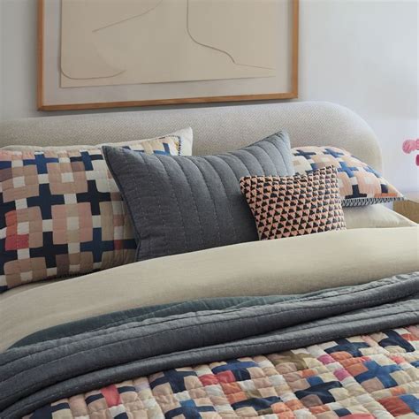 Harlowe Stitched Quilt Shams West Elm