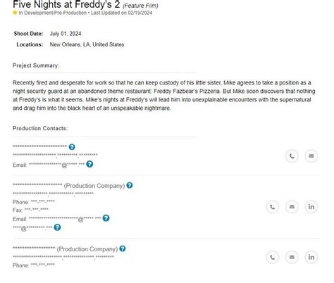 Five Nights At Freddys Cu Ndo Iniciar El Rodaje De La Secuela